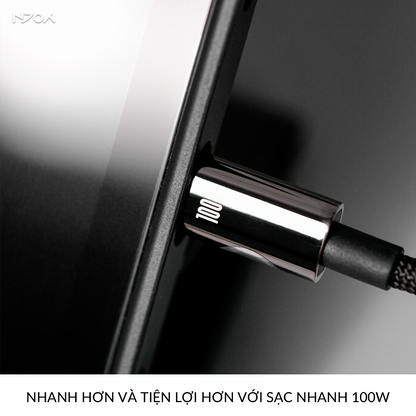 Cáp Sạc Nhanh Baseus Tungsten 100W Hỗ Trợ Nam Châm Chống Rối Cho iPhone 16 Pro Max 15 Laptop iPad