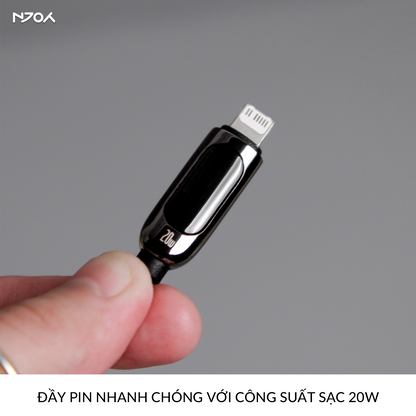 Cáp Sạc Nhanh 20W Baseus Có Màn Hình Led Type C to Lightning Cho iPhone