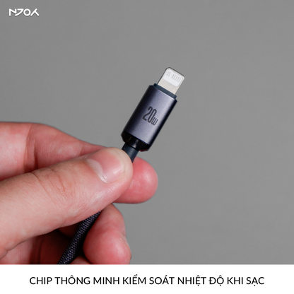 Cáp Sạc Nhanh Baseus 20W Trong Suốt Chân Cắm Type C Cho iPhone 14 Pro Max 13 12