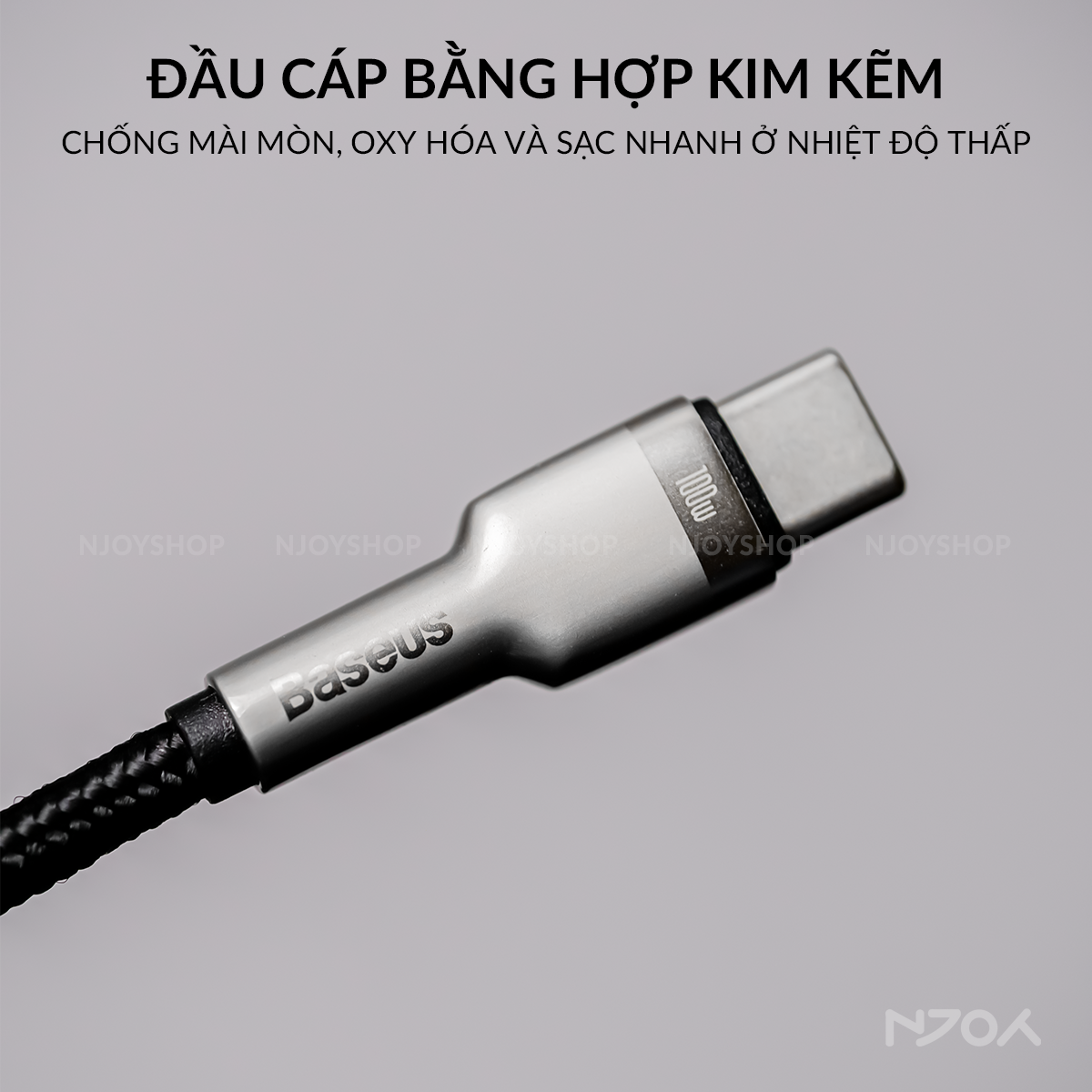 Cáp Sạc Nhanh Baseus 100W Chân Cắm Type C Độ Dài 1m 2m Cho Laptop Máy Tính Bảng