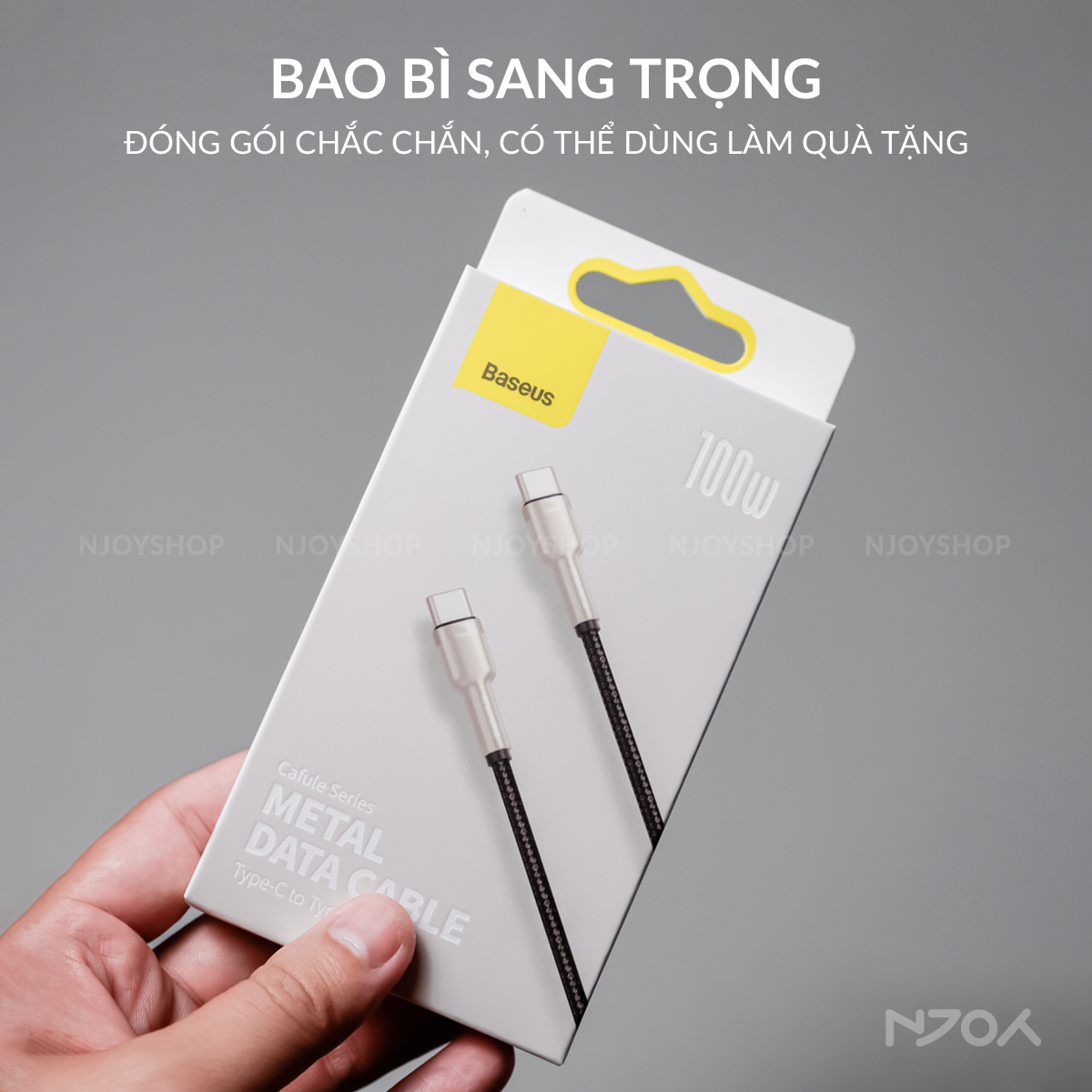 Cáp Sạc Nhanh Baseus 100W Chân Cắm Type C Độ Dài 1m 2m Cho Laptop Máy Tính Bảng