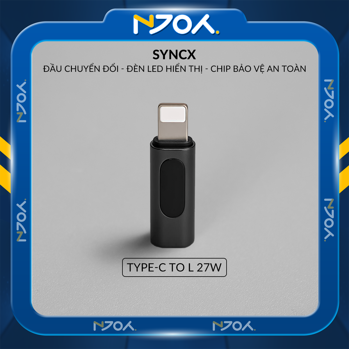 Đầu Chuyển Type C To Type C 100W Njoy Với Màn Hình Led Cho iPhone iPad MacBook Laptop
