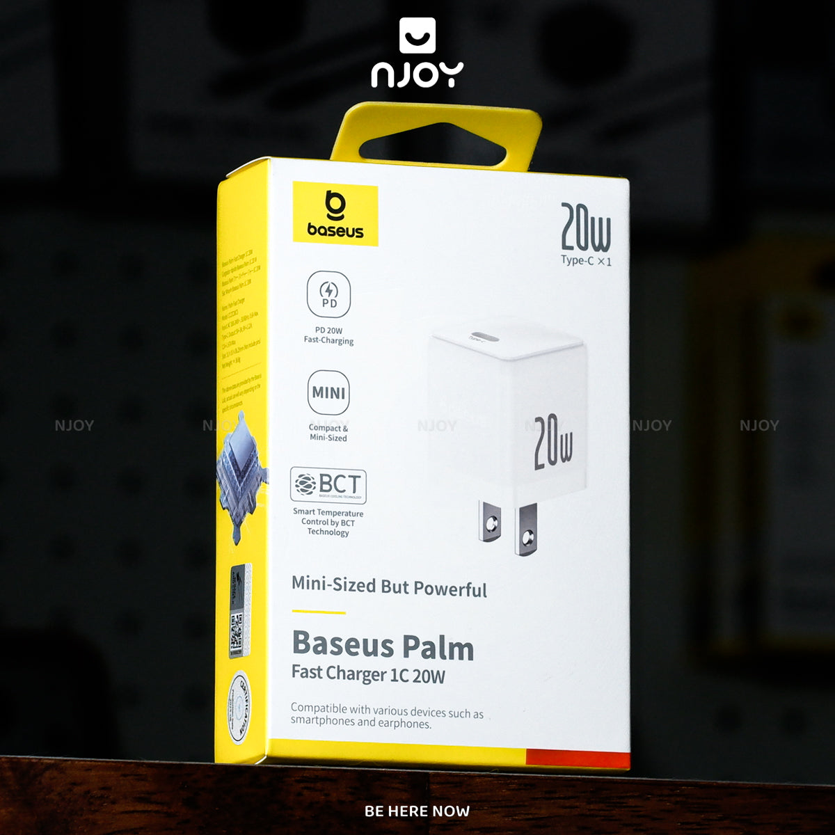 Củ Sạc Nhanh 20W Baseus Palm 2 Cổng Type C USB-A Nhỏ Gọn Cho iPhone Samsung