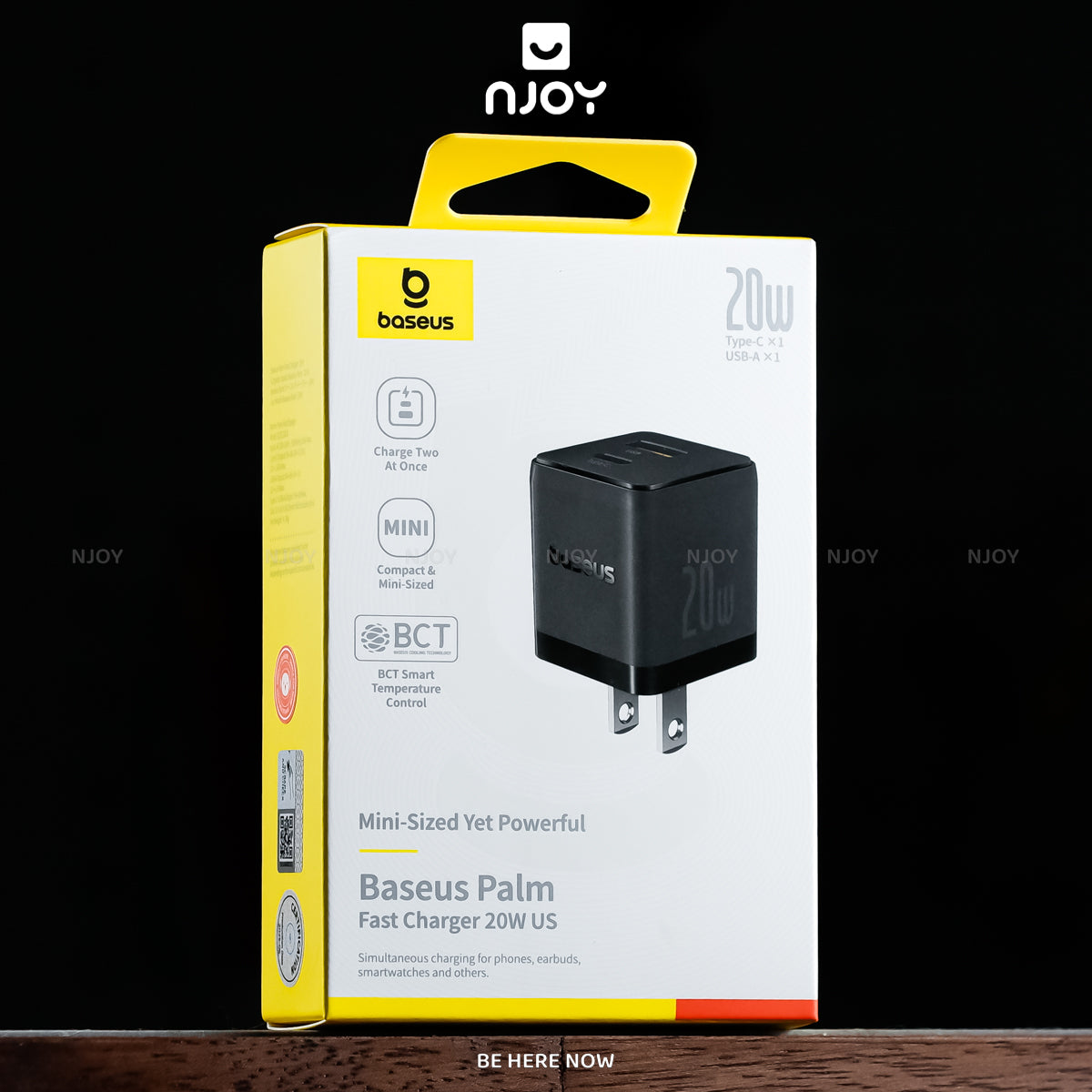 Củ Sạc Nhanh 20W Baseus Palm 2 Cổng Type C USB-A Nhỏ Gọn Cho iPhone Samsung