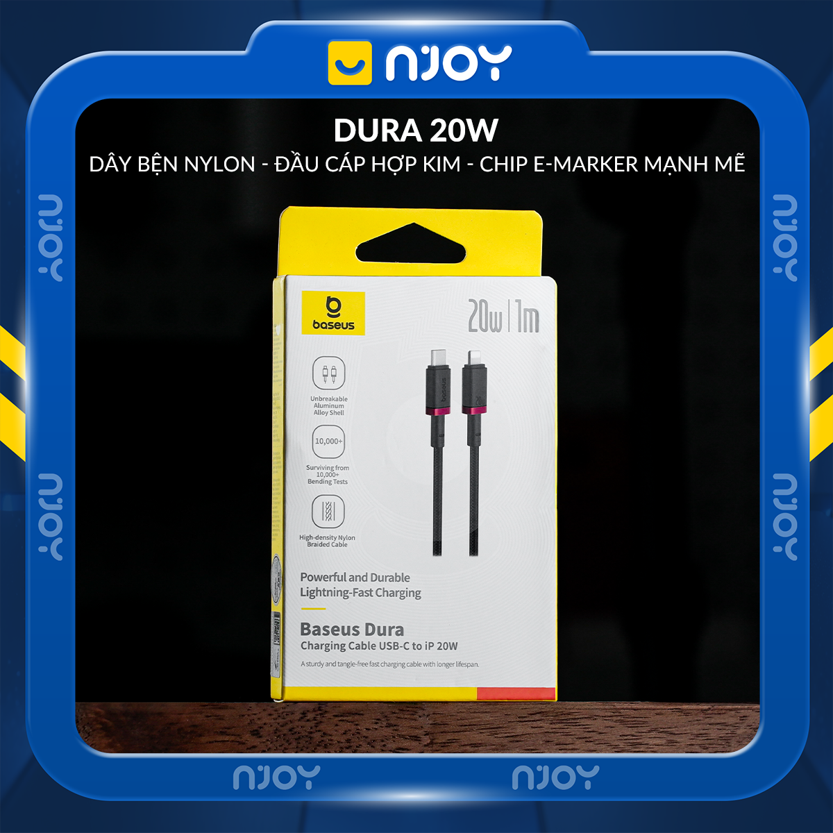 Cáp Sạc Nhanh Baseus Dura 100W Hợp Kim Nhôm Cao Cấp Cho Điện Thoại iPhone Macbook iPad