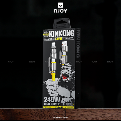 Dây Cáp Sạc Đa Năng 4 Trong 1 Wekome WDC-51 240W Độ Dài 1.2M Cho Điện Thoại iPhone iPad Macbook