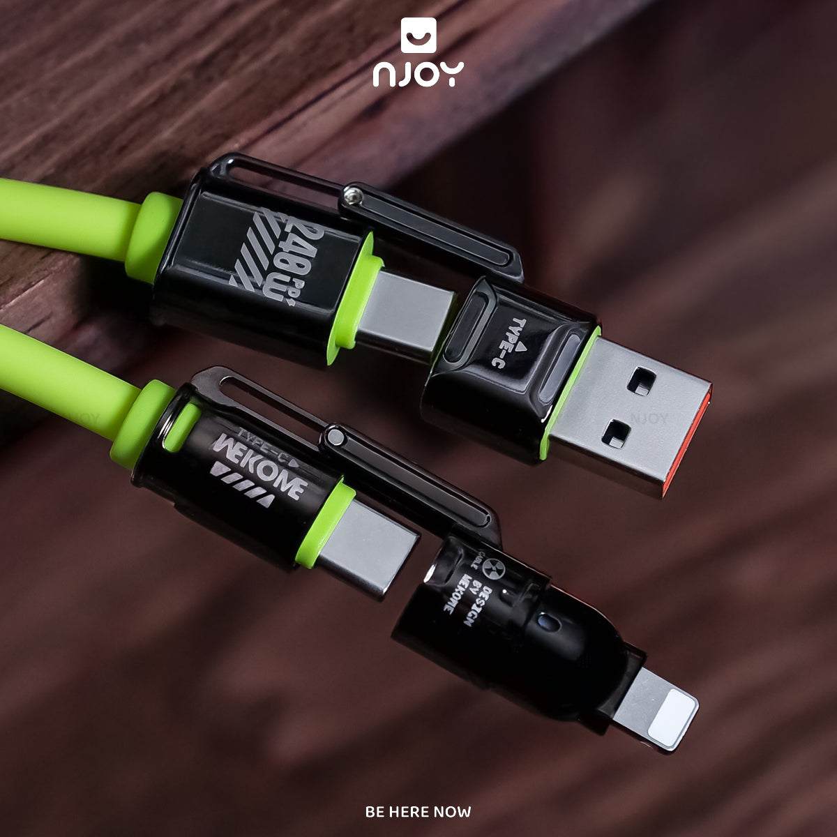 Dây Cáp Sạc Đa Năng 4 Trong 1 Wekome WDC-51 240W Độ Dài 1.2M Cho Điện Thoại iPhone iPad Macbook