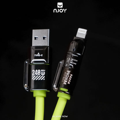 Dây Cáp Sạc Đa Năng 4 Trong 1 Wekome WDC-51 240W Độ Dài 1.2M Cho Điện Thoại iPhone iPad Macbook