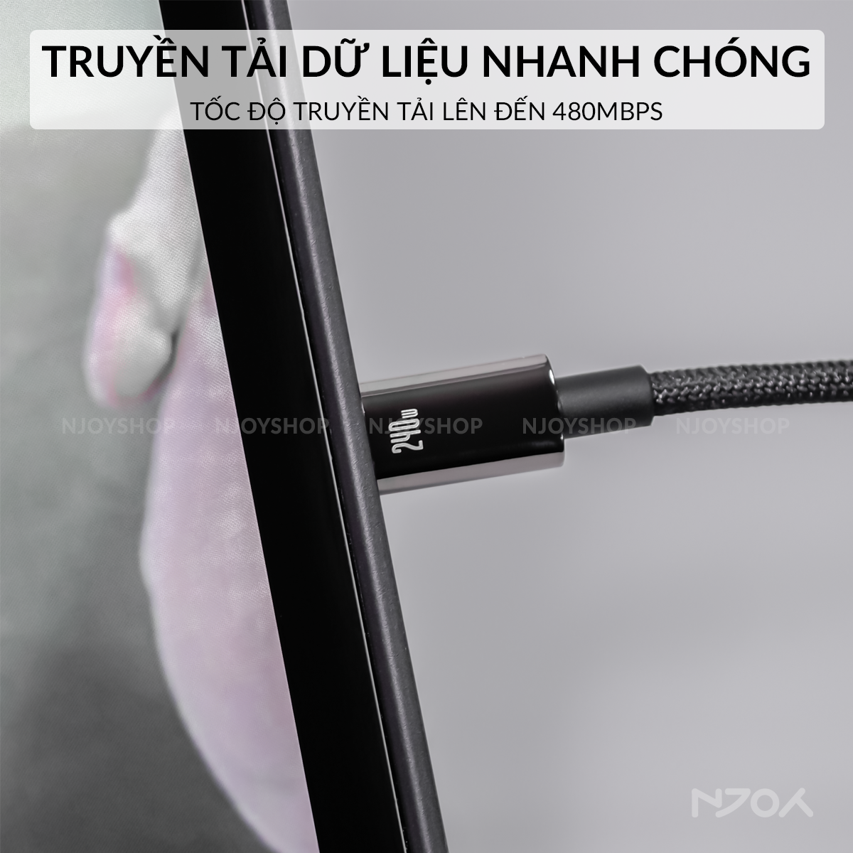Dây Sạc Nhanh Baseus 240W Hỗ Trợ PD 3.1 Hợp Kim Đen Dây Dù Cho iPhone iPad Laptop