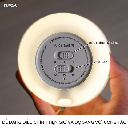 Đèn Ngủ Decor Cảm Ứng Squishy Siêu Mềm Điều Chỉnh Sáng Hẹn Giờ Trang Trí Bàn Học