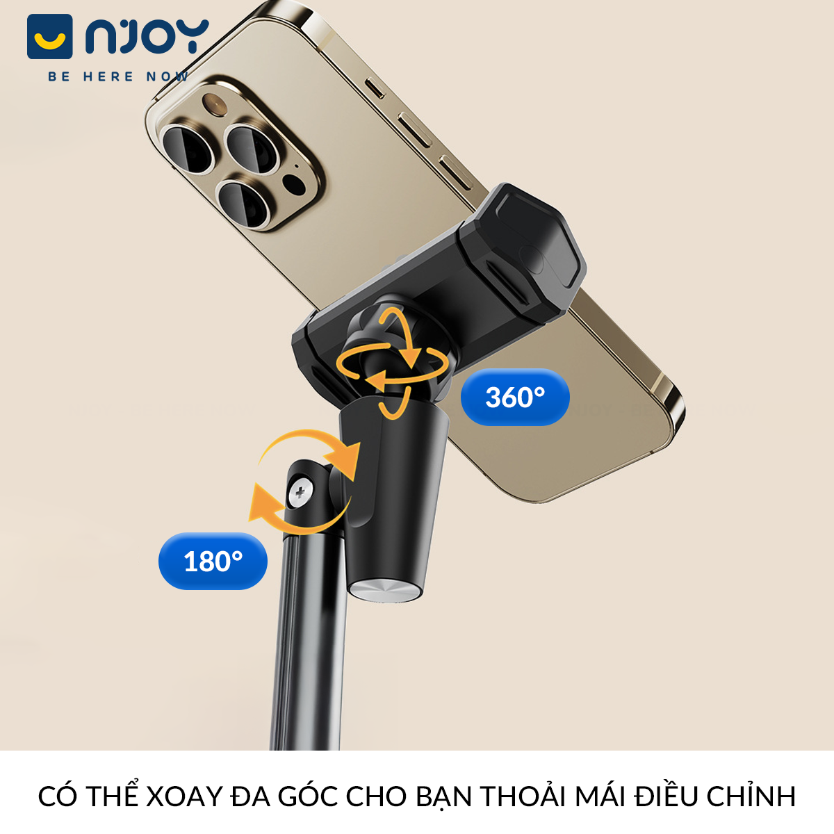 Giá Đỡ Điện Thoại Boneruy Để Bàn Xoay 360 Độ Điều Chỉnh Độ Cao Chân Đế Dày Ổn ĐỊnh Chống Rung Lắc