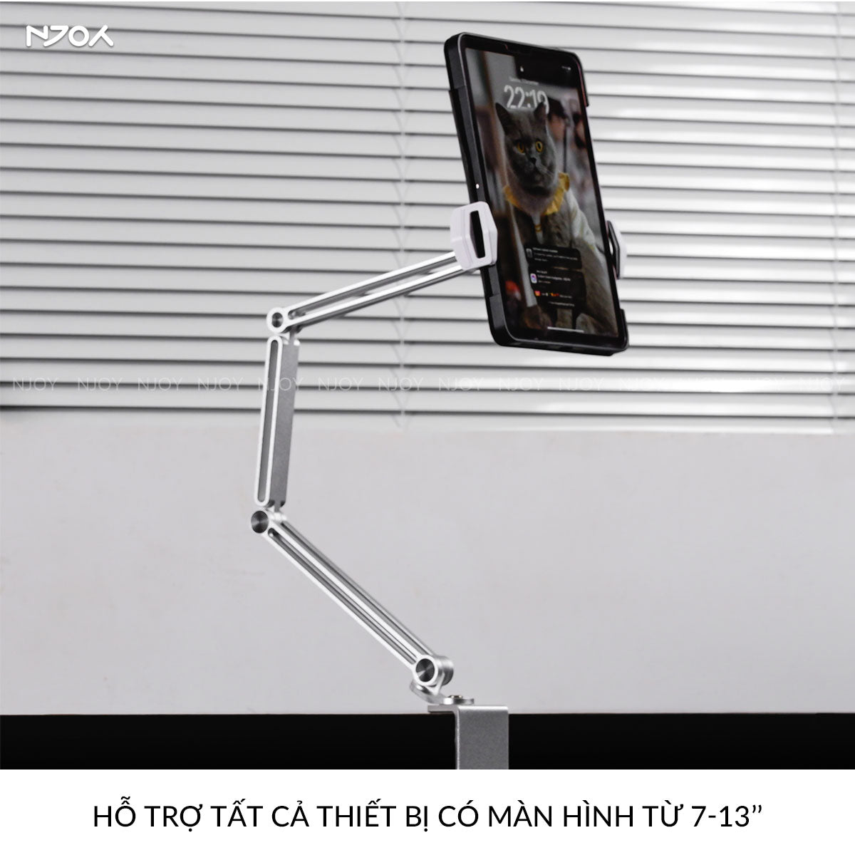 Giá Đỡ Máy Tính Bảng Boneruy P67 Hợp Kim Nhôm Cao Cấp Điều Chỉnh Độ Cao Xoay 360 Độ Đệm Chống Trượt