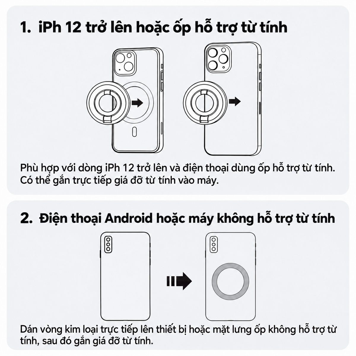 Giá Đỡ Nam Châm Popsocket Magsafe Chất Liệu Silica Gel Cho Điện Thoại iPhone Samsung iPad
