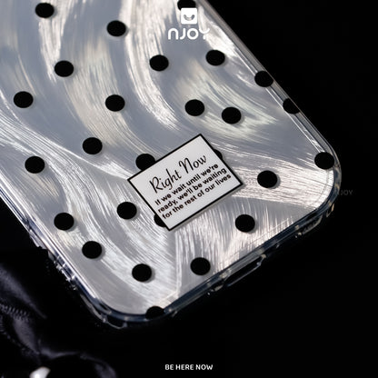 Ốp Lưng Chấm Bi Tráng Gương Kèm Dây Đeo Sang Trọng Cho Điện Thoại iPhone 17 Pro Max 16 15 14 13