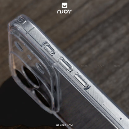 Ốp Trong Suốt Có Nút AI Chống Sốc Bảo Vệ Camera Cho Điện Thoại iPhone 17 Pro Max 16 15 14 13