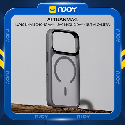 Ốp Nhám Hỗ Trợ Sạc Không Dây Từ Tính Nút Bấm AI Camera Cao Cấp Cho Điện Thoại iPhone 17 Pro Max 16