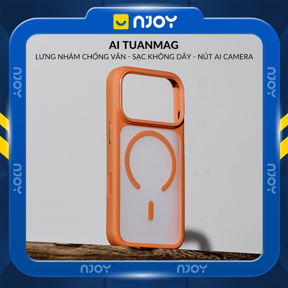Ốp Nhám Hỗ Trợ Sạc Không Dây Từ Tính Nút Bấm AI Camera Cao Cấp Cho Điện Thoại iPhone 17 Pro Max 16