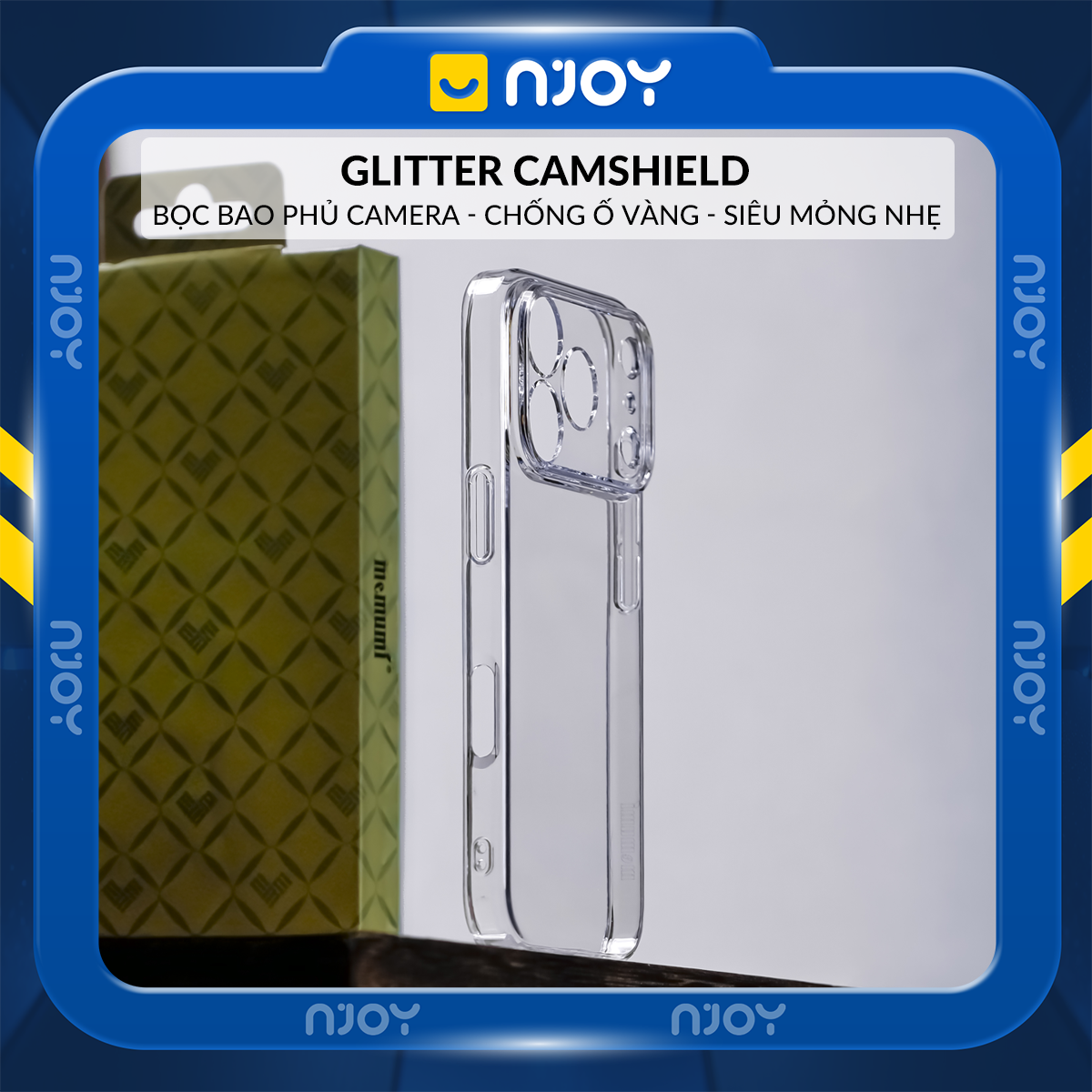 Ốp Trong Suốt Cứng Siêu Mỏng Memumi Bảo Vệ Camera Cho iPhone 17 Pro Max 16 15 14 13 12 11