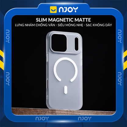 Ốp Magsafe Siêu Mỏng Nhám Mờ Chống Vân Tay Cho iPhone 12 13 14 15 16 17 Pro Max
