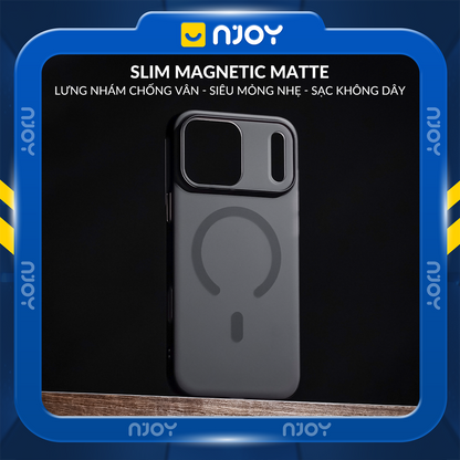 Ốp Magsafe Siêu Mỏng Nhám Mờ Chống Vân Tay Cho iPhone 12 13 14 15 16 17 Pro Max