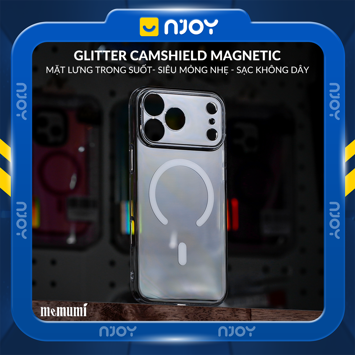 Ốp Siêu Mỏng Memumi Trong Suốt Hỗ Trợ Sạc Không Dây Cho Điện Thoại iPhone 17 Pro Max 16 15 14 13