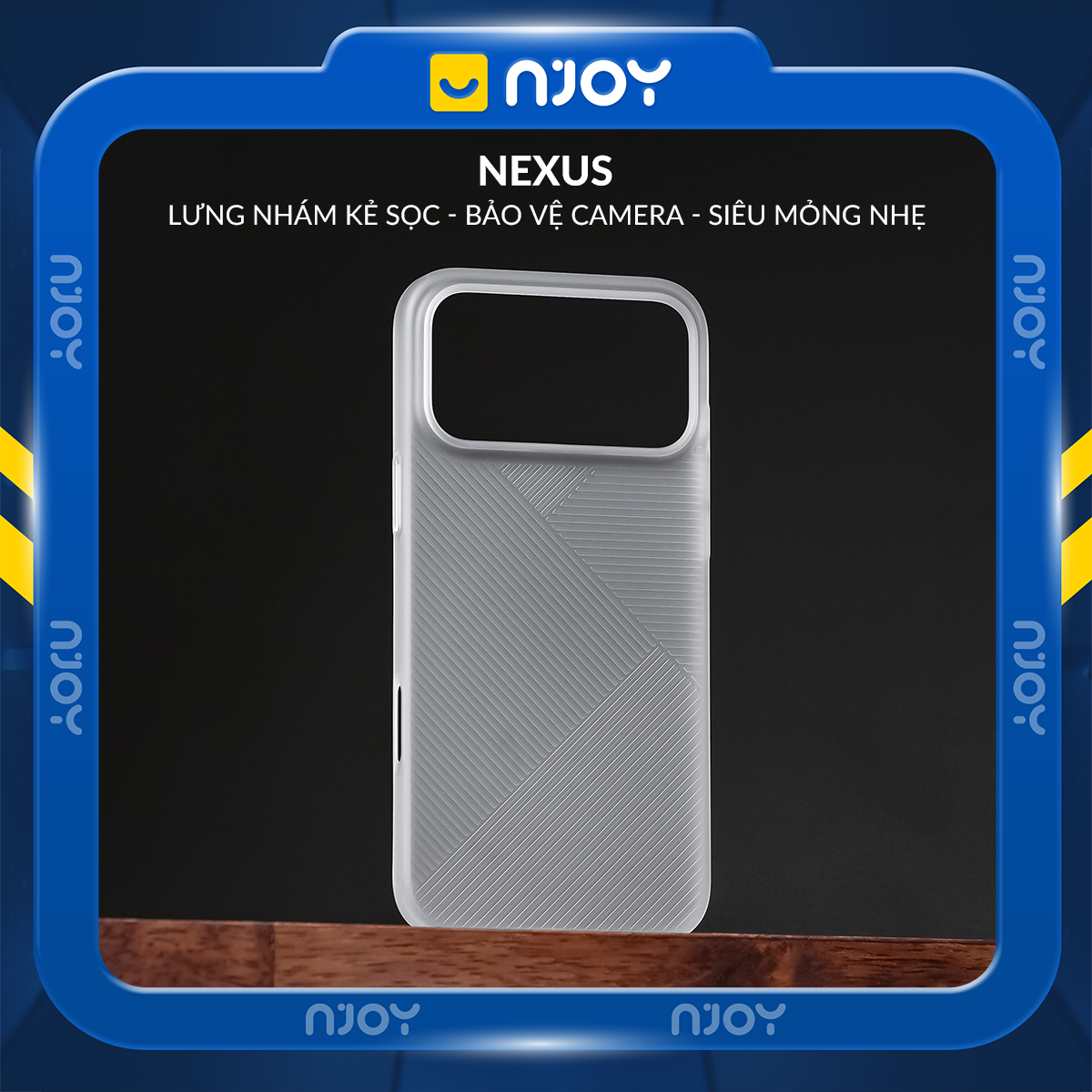 Ốp Nhám Sọc Siêu Mỏng Nexus Họa Tiết Hình Học Geomestry Cho iPhone 17 Pro Max 16 15 14 13 12