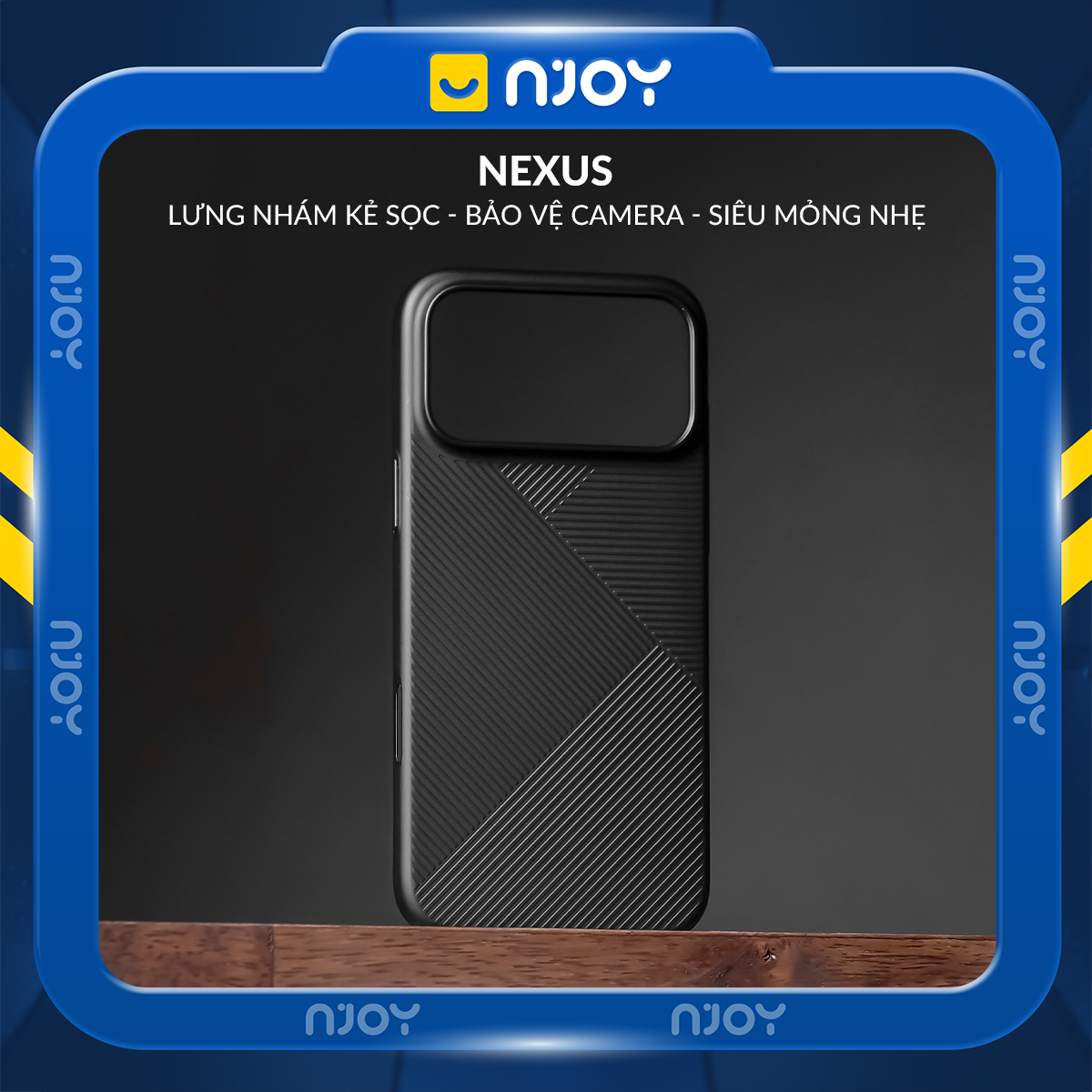 Ốp Nhám Sọc Siêu Mỏng Nexus Họa Tiết Hình Học Geomestry Cho iPhone 17 Pro Max 16 15 14 13 12