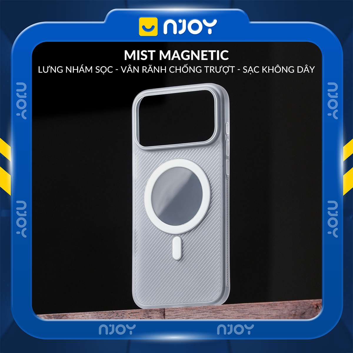 Ốp Magsafe Nhám Siêu Mỏng Mist Chống Trơn Trượt Cho iPhone 17 Pro Max 16 15 14 13 12