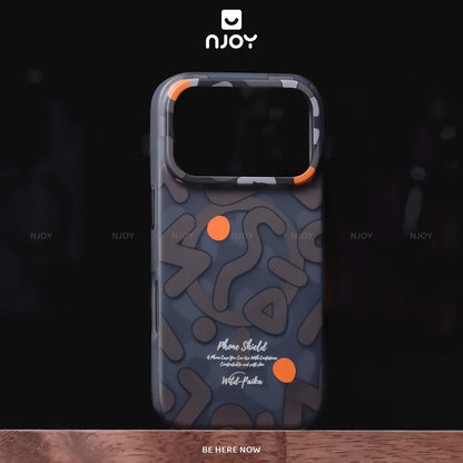 Ốp Lưng Nhám Magsafe Chống Vân Tay Họa Tiết Graffiti Cho Điện Thoại iPhone 17 Pro Max 16 15 14 13