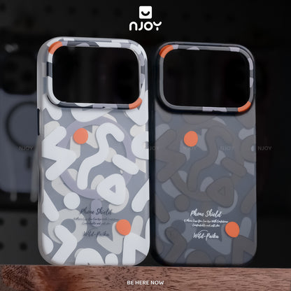 Ốp Lưng Nhám Magsafe Chống Vân Tay Họa Tiết Graffiti Cho Điện Thoại iPhone 17 Pro Max 16 15 14 13