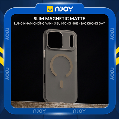 Ốp Magsafe Siêu Mỏng Nhám Mờ Chống Vân Tay Cho iPhone 12 13 14 15 16 17 Pro Max