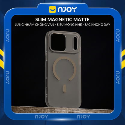 Ốp Magsafe Siêu Mỏng Nhám Mờ Chống Vân Tay Cho iPhone 12 13 14 15 16 17 Pro Max