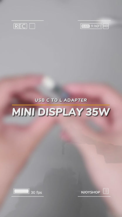 Đầu Chuyển Type-C Sang Cổng Lightning 35W Njoy Màn Hình Led Cho iPhone iPad Airpods