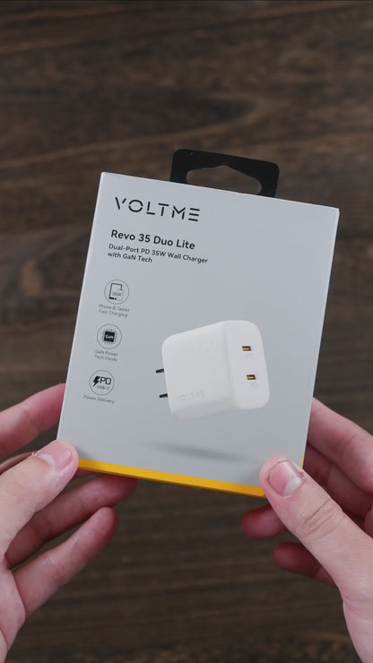 Củ Sạc 2 Cổng Voltme 35W GaN Nhỏ Gọn Sạc Nhanh PD3.0 QC3.0 PPS Cho Điện Thoại iPhone iPad Macbook
