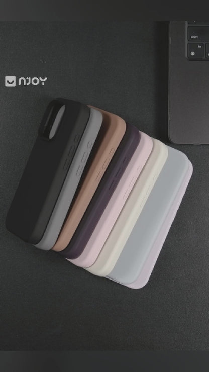 Ốp Silicon Chống Bẩn Hỗ Trợ Sạc Không Dây Chất Liệu Lót Nhung Bảo Vệ Camera Cho iPhone 13 14 15 16 Pro Max Njoyshop