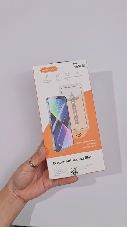 Kính Cường Lực Trong Suốt Chống Bụi Khung Dán Cho iPhone 17 Pro Max 16 15 14 13 12 11