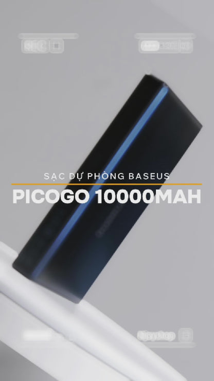 Sạc Dự Phòng Baseus 10000mAh Siêu Mỏng QC PD 20W Cho iPhone 16 Pro Max Samsung