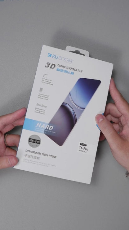 Kính Cường Lực Kuzoom Trong Suốt Không Lẹm Viền Cho Điện Thoại iPhone 17 Pro Max 16 15 14 13 12 11