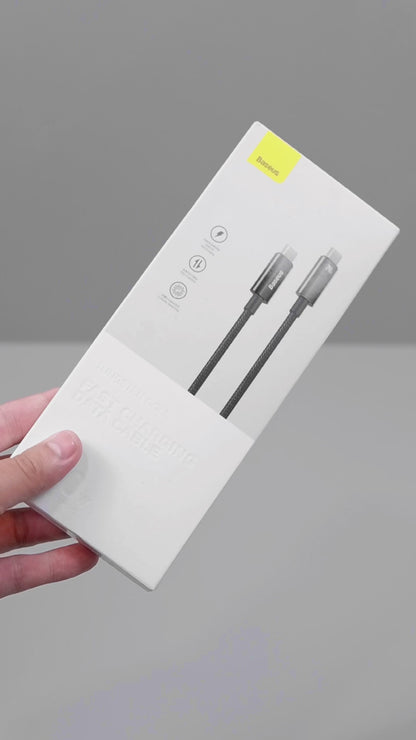Dây Sạc Nhanh Baseus 240W Hỗ Trợ PD 3.1 Hợp Kim Đen Dây Dù Cho iPhone iPad Laptop
