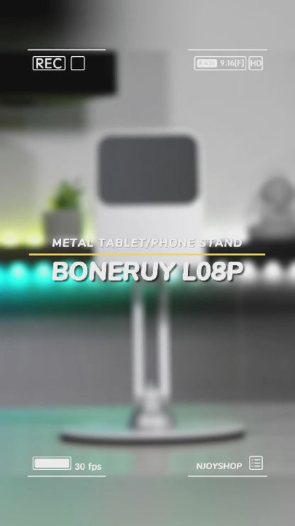 Giá Đỡ Điện Thoại Máy Tính Bảng Boneruy Để Bàn Xoay 360 Độ Điều Chỉnh Độ Cao Hợp Kim Nhôm Cao Cấp