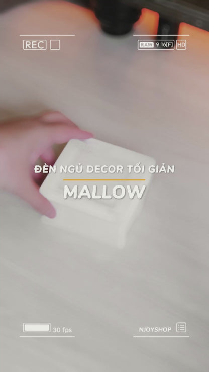 Đèn Ngủ Decor Tối Giản Để Bàn Hẹn Giờ Điều Chỉnh Sáng Kèm Miếng Dán Gắn Tường
