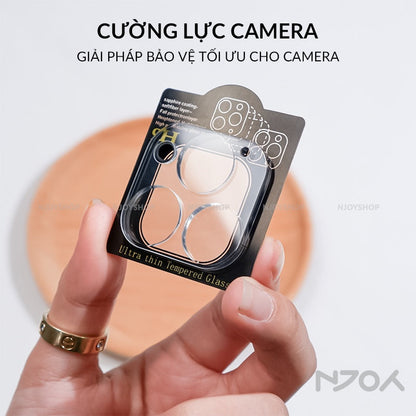 Cường Lực Camera Trong Suốt 9H Cho Điện Thoại iPhone 17 Pro Max 16 15 14 13 12 11