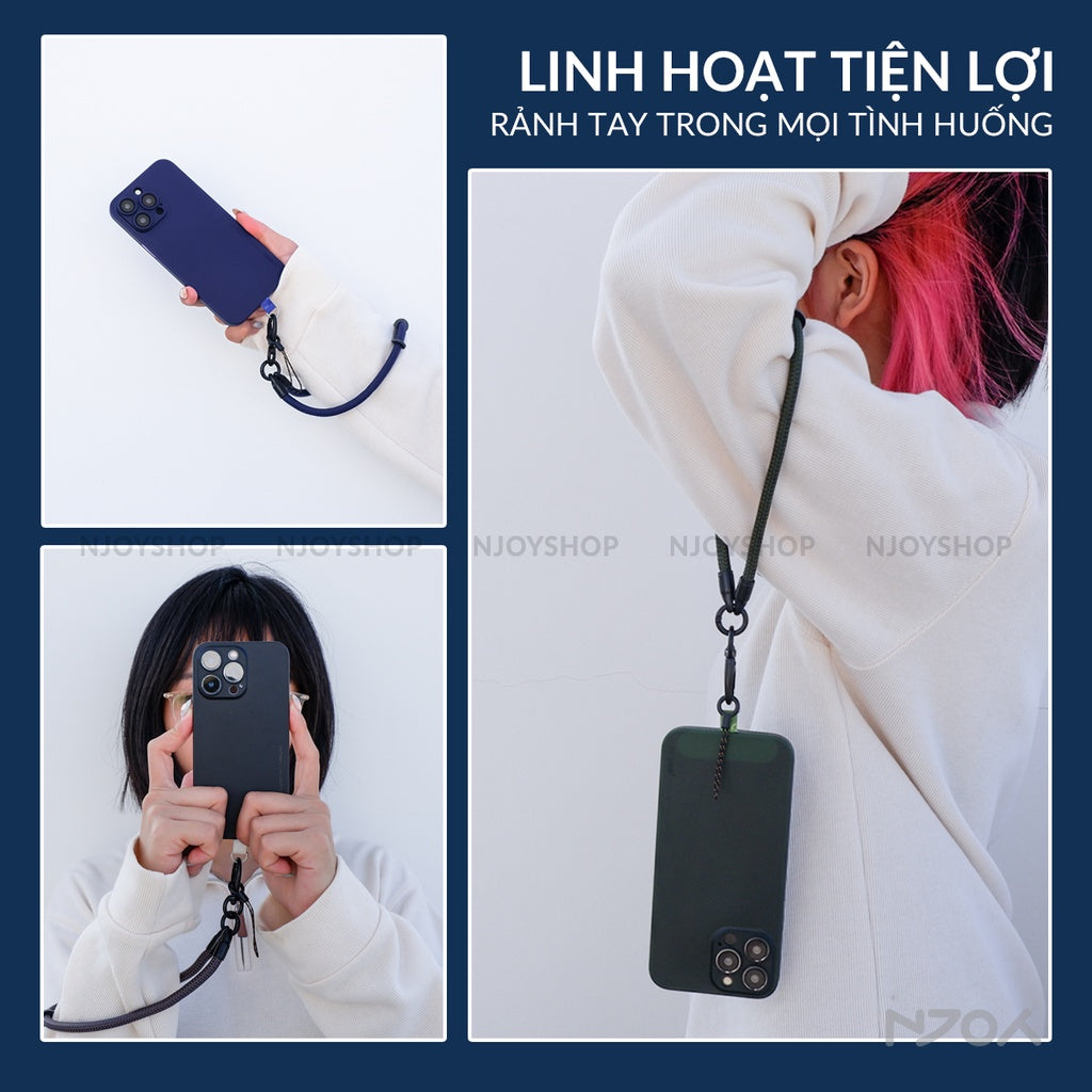 Dây Đeo Tay Điện Thoại Dài 40cm Chống Thất Lạc Tiện Dụng Cho Mọi Dòng Điện Thoại iPhone Samsung Oppo