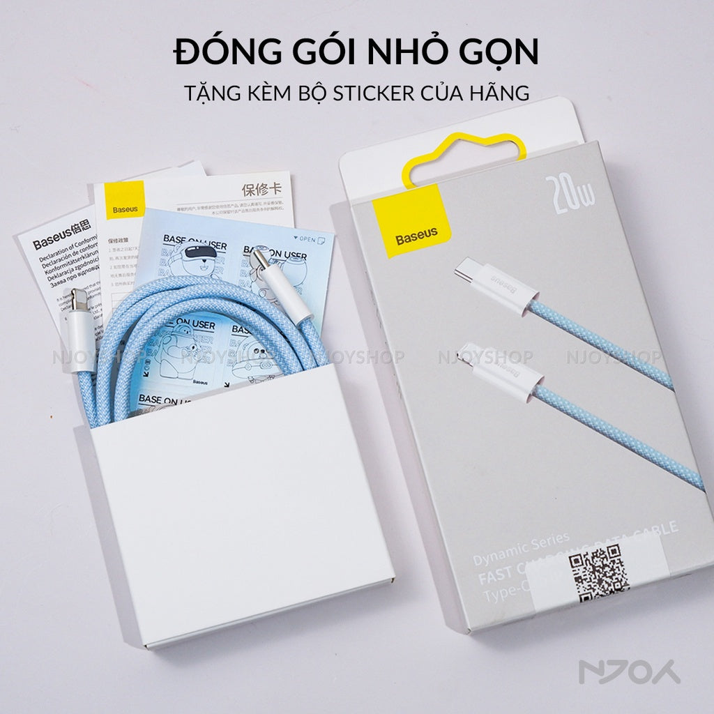 Cáp Sạc Nhanh 20W Baseus Type C to Lightning Cho iPhone 14 Pro Max 13 12 11
