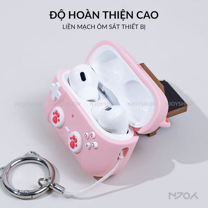 Ốp Silicon Mèo Hello Kitty Kèm Móc Khóa Tiện Lợi Cho Tai Nghe Airpods 3 4 Airpods Pro 3 2 Njoyshop