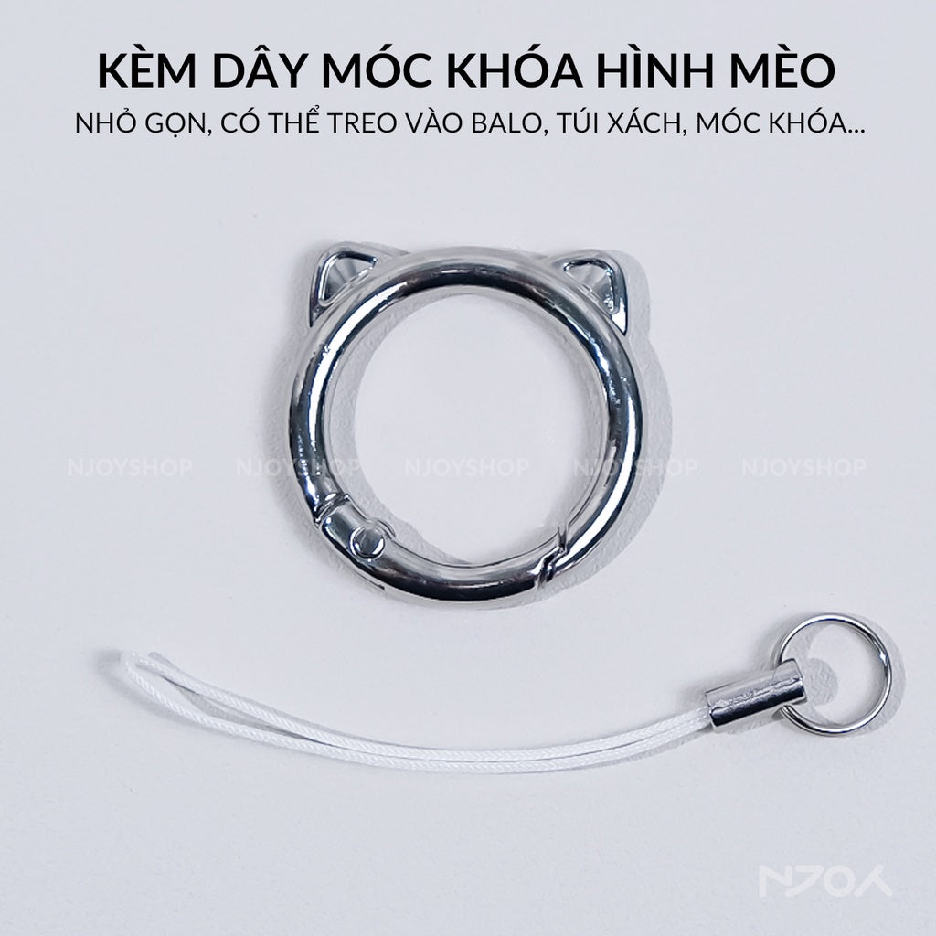 Ốp Silicon Mèo Hello Kitty Kèm Móc Khóa Tiện Lợi Cho Tai Nghe Airpods 3 4 Airpods Pro 3 2 Njoyshop