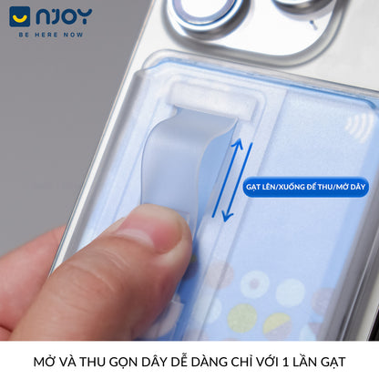 Ví Đựng Thẻ Trong Suốt Hít Magsafe Chất Liệu PC Cho Điện Thoại iPhone 16 Pro Max 15 14 13 12