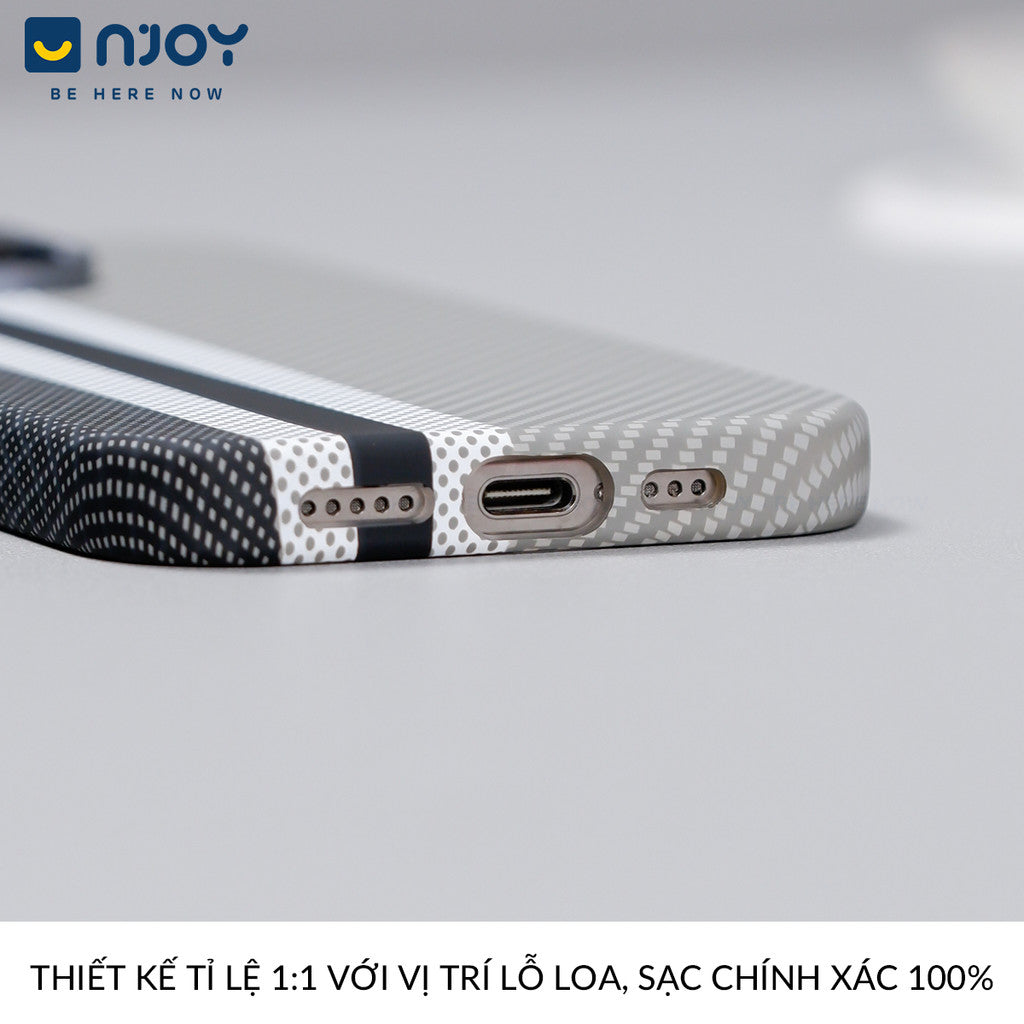 Ốp Carbon Magsafe Siêu Mỏng Họa Tiết Sọc Nổi 3D Cho Điện Thoại iPhone 16 Pro Max 15 14 13