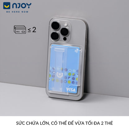 Ví Đựng Thẻ Trong Suốt Hít Magsafe Chất Liệu PC Cho Điện Thoại iPhone 16 Pro Max 15 14 13 12
