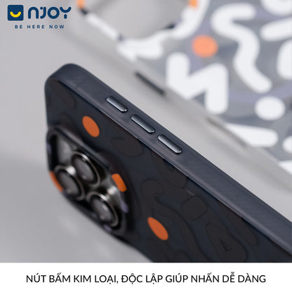 Ốp Lưng Nhám Magsafe Chống Vân Tay Họa Tiết Graffiti Cho Điện Thoại iPhone 17 Pro Max 16 15 14 13